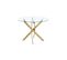 Table Repas  4 couverts Jessica Gold XXL Transparent diamètre 120 cm