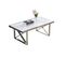 Table Basse Levanto Chrome Vere Effet Marbré Blanc 120x60x45cm