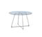 Table à Manger Ronde 4 Personnes Heloise Chrome Transparent 120 Cm