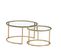 Lot De 2 Tables Basses Gigogne Arto Gold Plateau Transparent