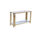 Console Flute Gold Plateau Marbre Blanc 120x40x78 Cm