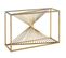 Console Luxury Brittany Gold Verre Transparent 120x40x78 Cm