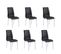 Lot De 6 Chaises Emma Simili Cuir Noir