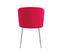 Lot De 4 Chaises Moderne Diana Chrome Velours Fushia