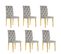 Lot De 6 Chaises Capitonnées Nevada Gold Velours Moka