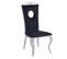 Lot De 4 Chaises Baroque Royal Chrome Velours Noir