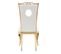 Lot De 4 Chaises Baroque Royal Gold Simili Blanc