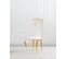 Lot De 4 Chaises Baroque Royal Gold Simili Blanc