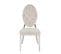 Lot De 4 Chaises Medaillon Capitonnées  Velours Blanc Cassé