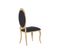 Lot De 4 Chaises Angel Baroque Gold Similicuir Noir