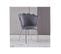 Lot De 2 Chaises Nymphea Chrome Assise Velours Gris Souris