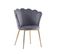 Lot De 2 Chaises Nymphea Gold Assise Velours Gris Souris