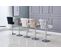 Lot De 2 Tabourets De Bar Gabrielle Chrome Velours Gris