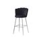 Lot De 2 Tabourets De Bar Nymphea Chrome Velours Noir