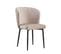 Lot De 4 Chaises Moderne Diana Métal Noir Velours Moka