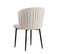 Lot De 4 Chaises Moderne Diana Métal Noir Velours Écru