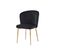 Lot De 4 Chaises Moderne Diana Gold Velours Noir