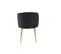 Lot De 4 Chaises Moderne Diana Gold Velours Noir