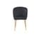 Lot De 4 Chaises Moderne Diana Gold Velours Noir