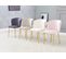 Lot De 4 Chaises Moderne Diana Gold Velours Anthracite