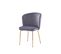Lot De 4 Chaises Moderne Diana Gold Velours Anthracite