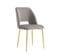 Lot De 4 Chaises Ava Gold En Velours Gris