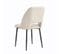 Lot De 4 Chaises Ava Métal Noir Velours Beige