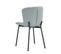 Lot De 4 Chaises Elen Métal Noir Velours Gris