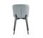 Lot De 4 Chaises Elen Métal Noir Velours Gris