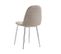 Lot De 6 Chaises Scandinave Alveole Chrome Velours Taupe