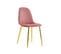 Lot De 6 Chaises Scandinave Alveole Gold Velours Rose