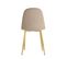 Lot De 4 Chaises En Velours Taupe Pieds Gold - Scandinave