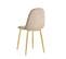 Lot De 4 Chaises En Velours Taupe Pieds Gold - Scandinave