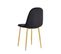 Lot De 4 Chaises En Velours Noir Pieds Gold - Scandinave