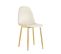 Lot De 4 Chaises En Velours Beige Pieds Gold - Scandinave