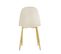 Lot De 4 Chaises En Velours Beige Pieds Gold - Scandinave