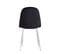 Lot De 4 Chaises En Velours Noir Pieds Chromés - Scandinave