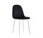 Lot De 4 Chaises En Velours Noir Pieds Chromés - Scandinave