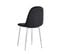 Lot De 4 Chaises En Velours Noir Pieds Chromés - Scandinave