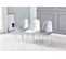 Lot De 4 Chaises En Velours Gris Pieds Chromés - Scandinave