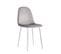 Lot De 4 Chaises En Velours Gris Pieds Chromés - Scandinave