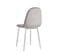 Lot De 4 Chaises En Velours Gris Pieds Chromés - Scandinave