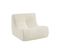 Fauteuil Chauffeuse En Bouclette Texturée Blanc Style Contemporain 1 Place