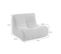 Fauteuil Chauffeuse En Bouclette Texturée Blanc Style Contemporain 1 Place