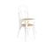 Lot De Deux Chaises Vintage En Bois Avec Assise En Rotin Et Dossier Arrondi Coloris Blanc