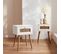 Lot De 2 Tables De Chevet Effet Bois Blanc Et Cannage Avec 1 Tiroir