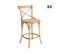 Lot De 2 Tabourets De Bar Bistrot Vintage En Bois Naturel Avec Repose-pieds