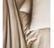 Parure De Lit Gaze De Coton Beige 1 Housse De Couette Avec Taie D'oreiller 260 X 240cm