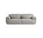 Canapé 3 Places. Tissu Velours Côtelé Gris Clair 2 Coussins Déhoussables. Wallas  L 230 X P 98 X H