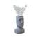 Lot De 2 Cache-pots Figurine Aztèque. Porte Plante Statuette En Magnesia H42cm
